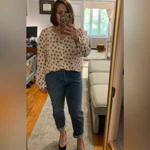 NWT Loft floral button up blouse
